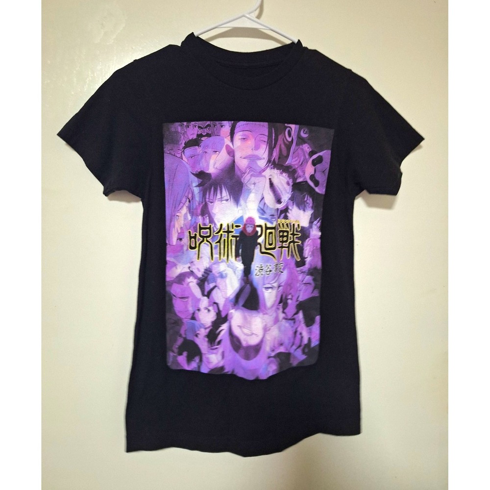 Jujutsu Kaisen Graphic T-Shirt XS Black Shibuya Anime Crunchyroll 100% Cotton